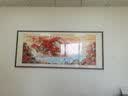 牧子喜行万里长城靠山图办公室聚宝盆山水画客厅风景挂画沙发背景墙装饰画 07款-靠山图 长140*60cm +有机玻璃+实木边框 实拍图