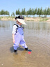 甜甜仔儿童涉水服连体赶海玩水玩沙捉鱼男女童下水裤幼儿园小学生防水服 实拍图