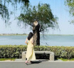 茵曼（INMAN）章若楠同款欧若风法式吊带连衣裙2025夏季新品女装淡鹅黄色裙子 浅黄色 (方领) S 晒单实拍图