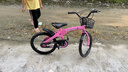 【京东物流】新款儿童自行车男女孩2-10岁脚踏车小孩单车带辅助轮 常规运动款 粉色 18寸（120厘米-140厘米） 实拍图