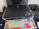 联想（Lenovo）K2有线轻音键盘 机械手感 消音结构95键 混彩灯效 人体工学 音量旋钮 有线办公键盘 复古灰 实拍图