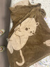 金号浴巾 180*80cm3A抗菌加厚加大洗澡巾 纯棉A类吸水卡通浴巾600g 棕 实拍图