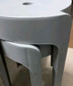 树浩家用塑料加厚凳子可叠放餐椅网红风车餐桌椅子现代简约餐厅书桌用 L.HF升级加强PP材料30cm面-白色 实拍图