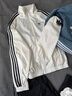 adidas情侣款复古风梭织立领夹克外套男女阿迪达斯官方三叶草 亮白 L 实拍图