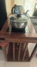 一米色彩移动阳台茶桌可折叠家用小户型实木茶几旋转茶台烧水壶一体休闲桌 胡桃色单桌+1围椅+2月牙椅 1.2米【赠黑色底部上水煮茶器】 实拍图