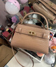 CHARLES&KEITH鳄鱼纹凯莉包手提斜挎婚包包女包生日礼物CK2-50270880-1 Ivory象牙色 S 实拍图