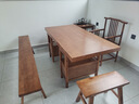 古越龙腾 实木茶桌椅组合泡茶台带烧水壶一体式小阳台大板茶几整套办公室 干泡款 抽屉脚+1琴弦椅+1长凳+2短凳+茶水柜 1.6米新中式四抽屉款 实拍图