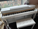 特伦斯电钢琴88键重锤专业电子钢琴成人儿童家用立式电钢E55 烤漆白色【演奏级】 实拍图