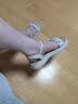 ZHR凉鞋女夏季时尚厚底增高女鞋简约一字带搭扣鞋子女 M563 米色 39  实拍图