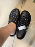 迪卡侬（DECATHLON）游泳男士凉鞋沙滩拖鞋洞洞鞋外穿NABD2159687深蓝色网格款45码 实拍图