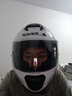 LS2情侣摩托车头盔男女机车赛车四季全盔儿童盔防雾大尾翼802 特白/闪光白 M(建议52-53头围) 实拍图