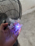 风力发电机模型小飞机彩灯玩具电动摩托车风能LED汽车氛围灯车载 发光小飞机-白【1个装】 实拍图