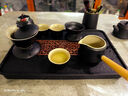 宅轻松 黑陶家用功夫茶具家用茶壶茶盘会客送礼侧把整套茶具17件套 实拍图