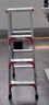 薇纯铝合金梯子人字梯家用折叠梯工程登高梯多功能爬梯便携式双侧扶梯 1.2米 四步梯【加强加固】 实拍图