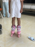 乐秀（ROADSHOW）轮滑鞋儿童溜冰滑冰鞋可调男女童专业轮滑鞋6-12岁初学RX1S滑轮鞋 【锁轮款】粉色单鞋送礼包 M 中码(32-35适合4-7岁) 实拍图