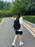 休闲运动短裤女夏季宽松显瘦百搭休闲外穿高腰阔腿五分短裤裤 纯色短裤灰色 3XL 实拍图