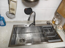 松派厨房水槽304不锈钢水槽双改大单槽水池盆洗菜盆台下盆洗碗槽 左排水槽0涂层-祼盆（无龙头） 820*450mm【国标SUS304假一赔十】 实拍图