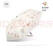 C'mon防晒太阳伞三折便携晴雨伞折叠遮阳伞女防紫外线 兔子厨房三折伞 实拍图