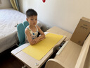 光明园迪（GMYD） 儿童学习桌椅套装可升降学生书桌可调节多功能写字桌椅诚者F120 诚者F120冰海蓝+A6-2卡其+蓝椅套 实拍图