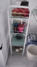 米帮手厨房置物架落地蔬菜置物架透气收纳架多层小推车储物架菜架旋转架 【珍珠白四层】加粗+万向轮+挂钩 实拍图