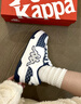 卡帕（Kappa）背靠背板鞋男鞋潮流复古百搭休闲鞋运动鞋 经典白/月海蓝 38  实拍图