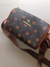 新款真皮质感印花斜挎包百搭枕头包 RJ8122咖色 实拍图