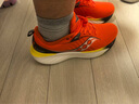 Saucony索康尼彭于晏同款胜利22跑步鞋男缓震舒适慢跑鞋桔深灰44.5 实拍图