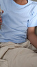 唐狮男女童短袖T恤纯棉夏装上衣儿童白t打底衫多色可选 水蓝色 140 实拍图