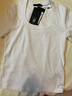 MO&Co.春夏U领短袖T恤LOGO胶章简约修身内搭外穿摩安珂 漂白色 建议和客服确认尺码哦 L 170 建议和客服确认尺码哦 实拍图