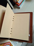 爱国牛（AIGUONIU） 复古真皮笔记本手工头层牛皮活页夹记事本商务办公手帐疯马皮礼品定制 【A5】酒红/red 标配100张内页 实拍图