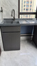希尚可定制洗衣机柜加厚蜂窝铝切角阳台柜滚筒洗衣机伴侣石英石洗衣柜 120cm灰色左盆【白盆备注】 实拍图