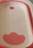 劳可里尼（NOCOLLINY）婴儿洗澡盆可折叠 儿童浴盆大号可坐可躺 宝宝洗澡桶新生儿童用品 【数显感温-送货上门】樱花粉 实拍图