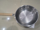 亚摩斯（Amos）钛炒锅 无涂层不粘家用内壁纯钛32cm燃气灶电磁炉通用平底炒菜锅 银色 30cm 实拍图