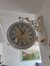 康巴丝（Compas）双面挂钟欧式石英钟挂表客厅餐厅摇摆时钟表摆钟钟表 2589白色 实拍图