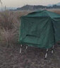 都格离地帐篷户外双人防暴雨免搭建野营加厚防晒露营垂钓野外帐篷雨棚 军绿色（单人配防潮垫） 实拍图