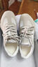 小野七天内增高德训鞋芭蕾女鞋2025夏新款缎面厚底运动休闲鞋复古百搭低帮 白灰色 37 实拍图