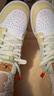 NIKE官方正品 Air Jordan 1(GS)儿童白黄刺绣复古低帮休闲篮球运动鞋 IB8861-151 36 实拍图