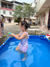 佑游儿童泳衣女孩泡温泉泳衣小童婴幼儿连体游泳四件套31605美人鱼L 实拍图