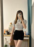 浪莎西装短裤女2025秋季薄款修身黑色短裤韩版百搭高腰弹力打底热裤 实拍图