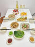 以辰碗盘餐具整套奶油风2025新款家用小清新整套高颜值碗碟筷子组合 高温釉下彩混搭十人食 63件套 实拍图
