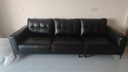 顾家家居（KUKA）轻复古简约大坐深头层牛皮沙发客厅1165 四人位 魅影黑 实拍图