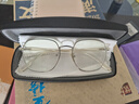 WAN XIN 新款 1.67超薄高清防蓝光镜片男可配度数送商务眼镜框女Z 2856玫瑰金 不规则框型更时尚 配万新1.67MR-7超薄非球面镜片 实拍图