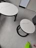 柏莱帝尼（Bolatine）实木茶几客厅岩板轻奢小户型可伸缩圆形茶几桌 黑架无抽【70雪山白+50雪山白】 实拍图