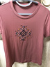 德玛纳（dme）【绣花棉质女式t恤】春秋款圆领微弹几何对称短袖t恤女 实拍图
