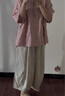无印良品（MUJI） IDEE 女式平纹灯笼裤裤子女款夏季款女装纯棉 25年长裤 GA54CC5S 烟熏粉色 L （165/72A） 实拍图