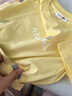 戴维贝拉（DAVE＆BELLA）女童短袖儿童t恤男童夏装童装男孩衣服宝宝半袖白色体桖婴儿上衣 黄色【DB2221400】 110 cm（建议身高100-110cm） 实拍图