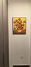 水竞手绘油画梵高装饰画玄关餐厅挂画书房桌面画儿童房卧室壁画背景画 A款向日葵 香槟银环保框 50*60 梵高名画 实拍图