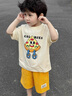 G.DUCKKIDS小黄鸭童装男童套装夏季2025儿童衣服宝宝潮酷太空人短袖两件套潮 太空人套装 米白色geioqgg 100 建议2~3岁【 90-100cm】 实拍图