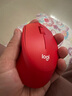 罗技（Logitech）M280 M275无线鼠标 笔记本电脑商务办公鼠标人体工学鼠标USB右手鼠标舒适多彩 带无线2.4G接收器 M280 红色 实拍图