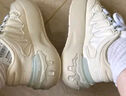 FILA 斐乐官方女鞋CARROT摩登板鞋萝卜鞋休闲厚底鞋子女 初雪白/黑-PB 37.5 实拍图